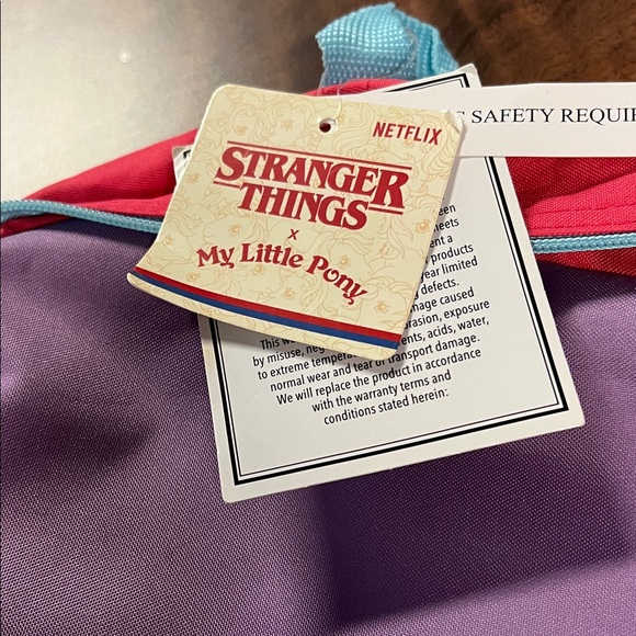 My Little Pony stranger things Kids Backpack pink and purple - Picture 5 of 7